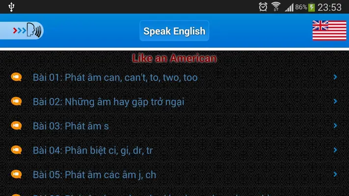 Phát Âm Tiếng Anh android App screenshot 1